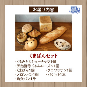 くまぱんセット　～くまぱんのおすすめパン～　パン くまぱん クロワッサン メロンパン クルミ カシューナッツ レーズン バゲット 角食パン おすすめ 奈良県 生駒市 送料無料