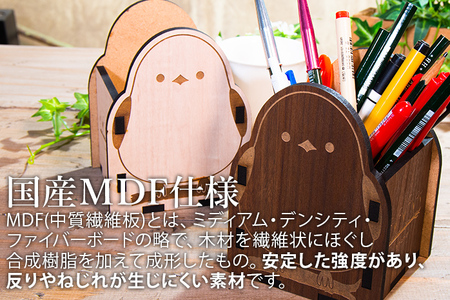 【組立式】木製ペンスタンド シマエナガ ※色メープルのみ【※ご希望のお品を備考欄に記入必須】 CK181_182