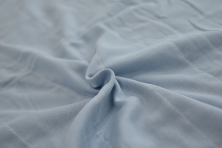 和晒し6重合わせ　ガーゼケット　大判_ブルー【G0664】