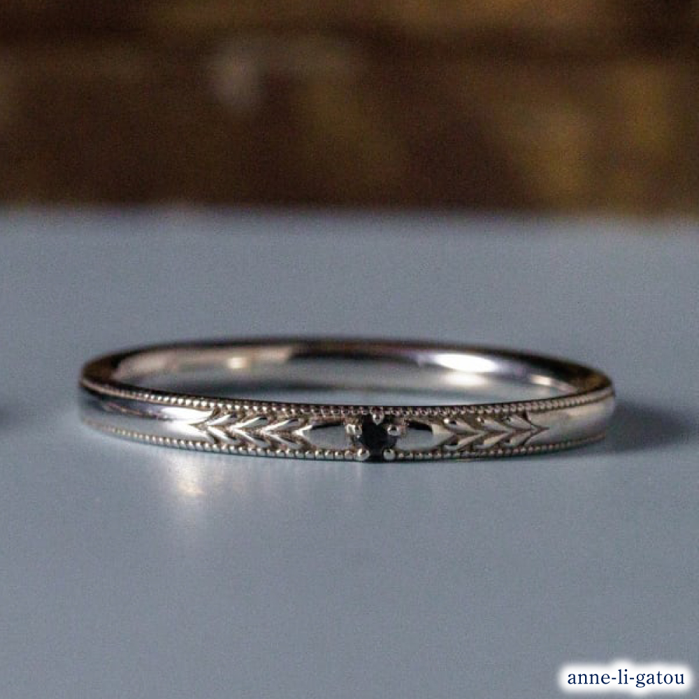 【ANNEREGARD】Pt  Ring – R マリッジリング