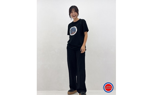 南相馬市 マンホールTシャツ 黒 Sサイズ【49005】