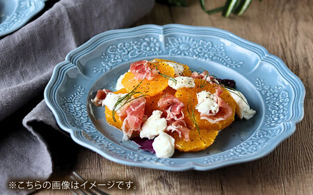 【波佐見焼】ombre de fleur ブーケプレート　ブルーグレー　2枚セット　食器 皿【翔芳窯】[FE435]
