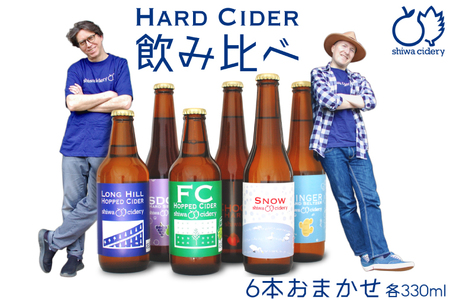 りんご ハード サイダー 「紫波サイダリー 6本 飲み比べセット」 (AY003)  紫波町産 りんご シードル ワイン