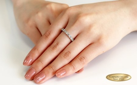 リング K18 ピンクゴールド 1ct ハーフ エタニティ ダイヤモンドリング KT-1067 ジュエリー