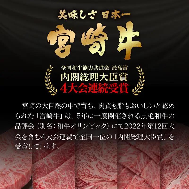 宮崎牛 サーロインステーキ500g（250ｇ×2枚）牛肉 4等級以上 内閣総理大臣賞4連覇 厳選＜3-5a＞A