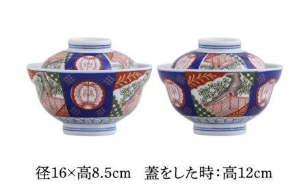 【美濃焼】色鮮やかな蓋付きどんぶり  錦小桜 5寸蓋丼【春山製陶有限会社】[MDR005]