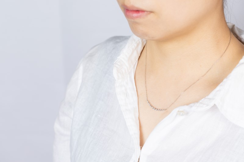 0.5ct PT900アーチネックレス HY-13