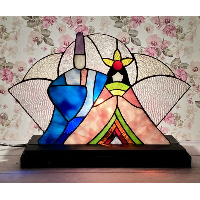 【ふるさと納税】ステンドグラス製　お雛様　雅 (プレートライト)【1672779】