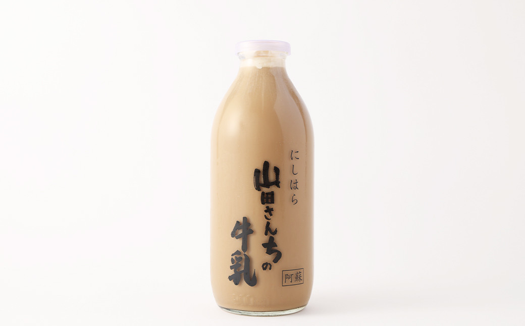 【6ヶ月定期便】山田さんちのカフェラテ 2本セット 900ml×2本 計6回 合計10.8L ノンホモ牛乳 牛乳 カフェラテ