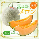 【ふるさと納税】【先行予約】特選 富良野メロン(赤肉)　1玉(大玉・約2kg)【1272070】