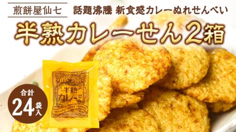 半熟カレーせん 2箱 （12袋入x2） カレーせんべい ぬれせんべい せんべい 煎餅 煎餅屋仙七 [AO005sa]