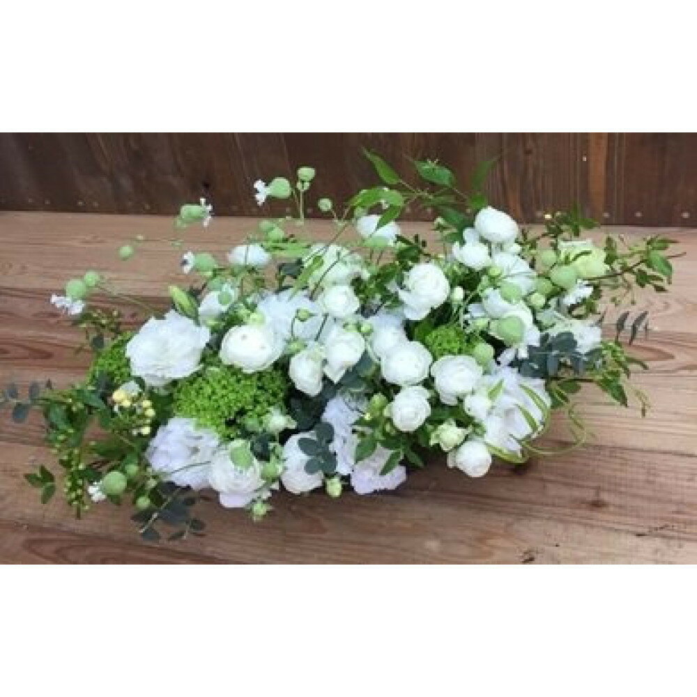 【ふるさと納税】《記念日に届くお花シリーズ》アレンジメント Mサイズ_ホワイト/グリーン系【《記念日に届くお花シリーズ》 アレンジメント 世界らん展 フラワードリームジャパンカップ 国内主要コンテスト受賞 贈り物 神奈川県 小田原市 】