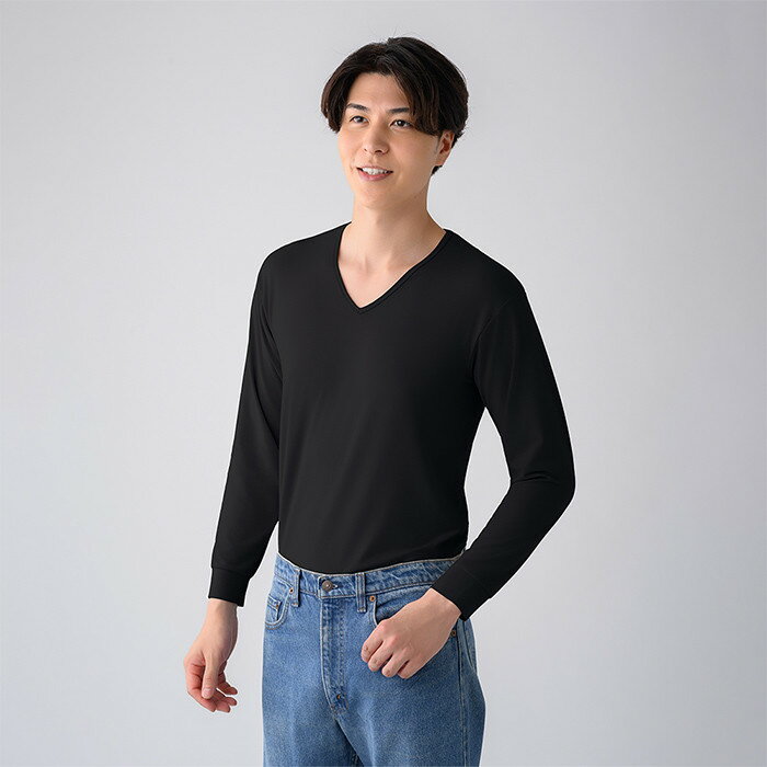 【ふるさと納税】【男性用】ReDリカバリーウェア Vネックインナー長袖 疲労回復 血行促進 一般医療機器 バイタルテック