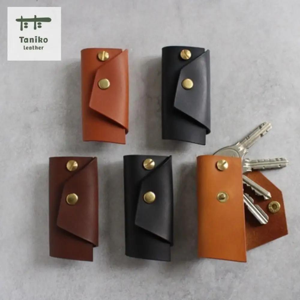 tanikoオリジナル キーケース（赤茶）《厚真町》【Taniko leather】[AXAP027]