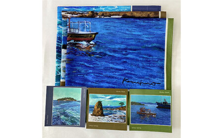 YOKOSUKA HANDKERCHIEF 画家：大塚研一朗氏が描いた横須賀3柄セット