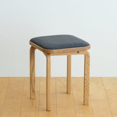 ふるさと納税 府中市 府中市の家具　コッコスツール　オーク材/生地:ラムース(チャコール)(組み立て式)