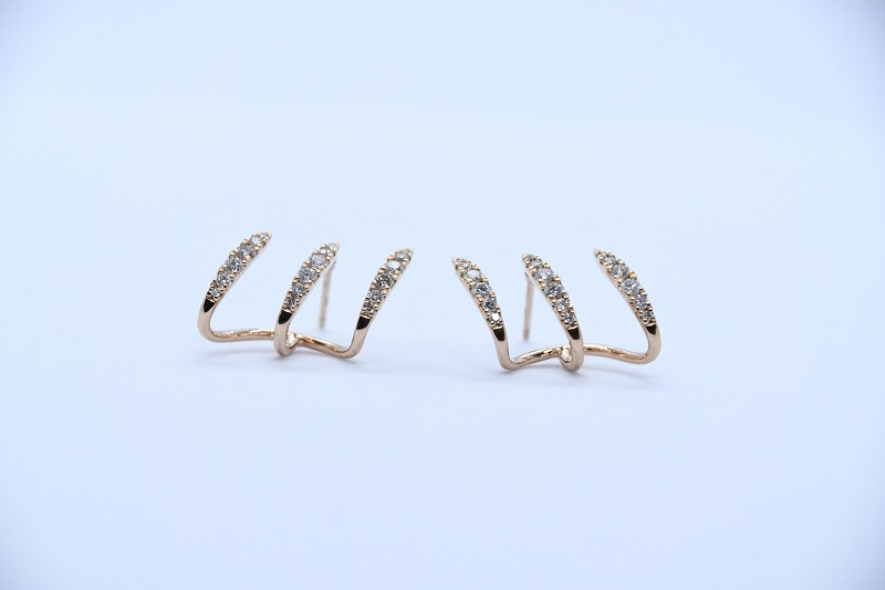 
            ダイヤモンドピアス ダイヤモンド　0.26ct×2　ピンクゴールド　K18PG
          