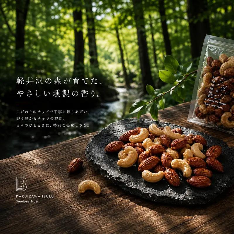 ナッツ 軽井沢いぶる 燻製ナッツ ブレンド 200g 5袋 ナッツ