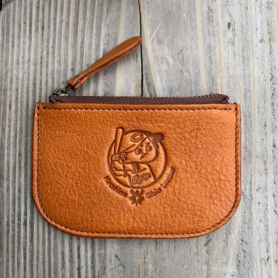ふるさと納税 東広島市 【広島ジビエレザー×広島東洋カープ】東広島産鹿革使用☆ファスナーポーチ☆ヴィンテージキャメル |  | 01