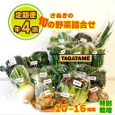 【ふるさと納税】 野菜 定期便 お楽しみ セット特別栽培 4回 詰め合わせ 10～15種類 TAGATAME タガタメ