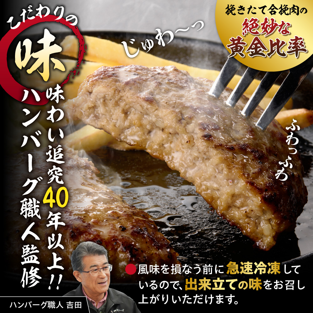 ファイヤーバーグ ハンバーグ(ソース付)3種セット 4個（レギュラー・チーズ・ポテサラ）