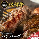 【ふるさと納税】佐賀牛肉汁溢れるハンバーグ 100g×10個 ／ ふるさと納税 肉 お肉 牛肉 ハンバーグ 国産 贈答 佐賀 佐賀県 大町町 特産品 ギフト 冷凍 1kg 小分け 送料無料 お惣菜 惣菜 お弁当