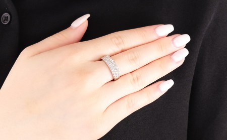 プラチナ950　ダイヤ1.0ct　パヴェ　リング　Ｒ639DI-P2【サイズ：8号～16号（0.5刻み可）】【053-017】