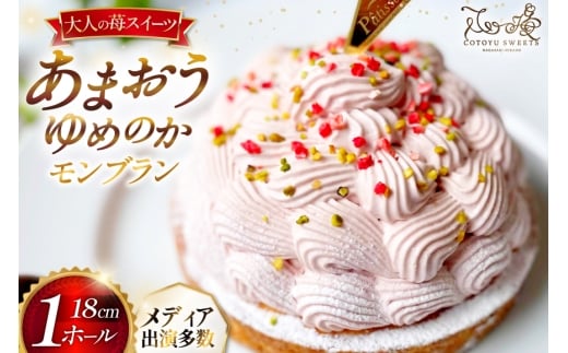 いちご あまおう ゆめのか モンブラン タルト 1ホール 18cm [心優-Cotoyu Sweets- 長崎県 平戸市 hr42bgy420077] 苺 イチゴ ケーキ スイーツ ご褒美 誕生日