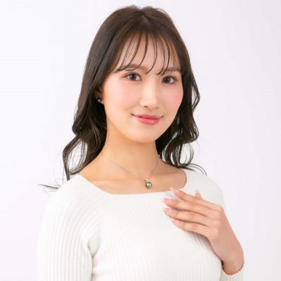 ふるさと納税 神戸市 【星月夜】黒蝶真珠(タヒチパール)ダイヤモンド PT900 プラチナ ペンダントトップ |  | 02