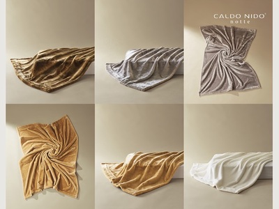 CALDO NIDO notte3 カルドニードノッテ 3 掛け毛布 掛け毛布 セミダブル シルバー (160×200cm)｜上質な眠り 感動の肌触り なめらかな光沢 極上の暖かさ 職人の技 毛布のま