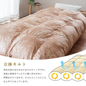 掛け布団 ピンク カナダマザーグース95% 1.0kg入り 羽毛合掛け布団 セミダブルロング 布団 布団 布団