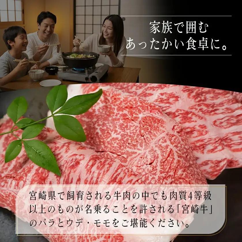宮崎牛切り落とし食べ比べ1kg〔AC-2521〕_(都城市) 牛肉 ブランド和牛 牛バラ切落し肉 ウデ モモ切落とし肉 500g 薄切り肉 牛バラスライス 牛小間切れ 国産黒毛和牛 お取り寄せ グルメ