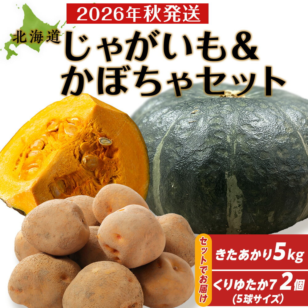 【ふるさと納税】【2026年秋頃出荷】じゃがいも＆かぼちゃ野菜セット（じゃがいも5kg＆かぼちゃ5球×2個） 有機質100％肥料 天ぷら きたあかり 南瓜 くりゆたか7北海道ふるさと納税 積丹町 ふるさと納税 北海道 野菜 減農薬 通販 ギフト 贈答品 贈り物【沖縄配送不可】
