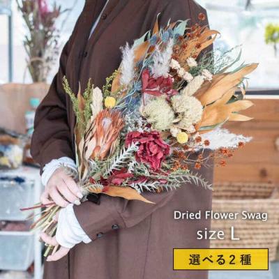 ふるさと納税 糸島市 【選べる】ドライフラワースワッグLサイズ【BlueRoof/Anthology】[AXF008]