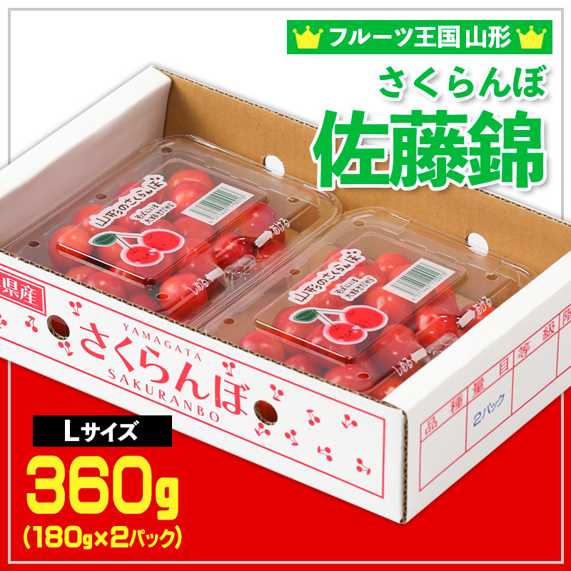 ☆フルーツ王国山形☆さくらんぼ 佐藤錦 Lサイズ 400g(200g×2