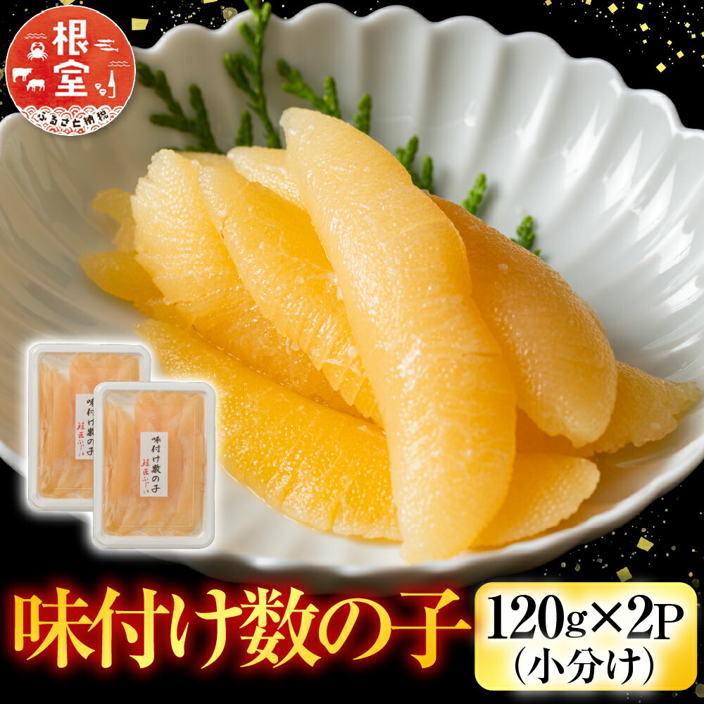 【ふるさと納税】 ＜鮭匠ふじい＞ 味付け数の子 120g × 2P ( 小分け ) 出汁醤油 かずのこ かずの子 カズノコ 魚卵 お取り寄せ グルメ 海鮮 北海道 根室市 ふるさと納税 G-42006