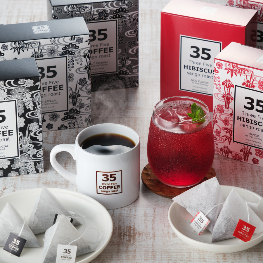 ＜35COFFEE＞コーヒー＆ハイビスカスティ 6箱入セット