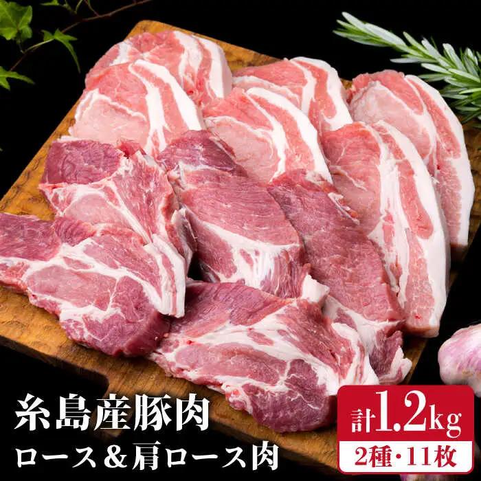 【合計11枚】とんかつ用セット 糸島豚ロース肉 約100g×6枚/肩ロース 約120g×5枚 豚肉 糸島市/糸島ミートデリ工房[ACA228]