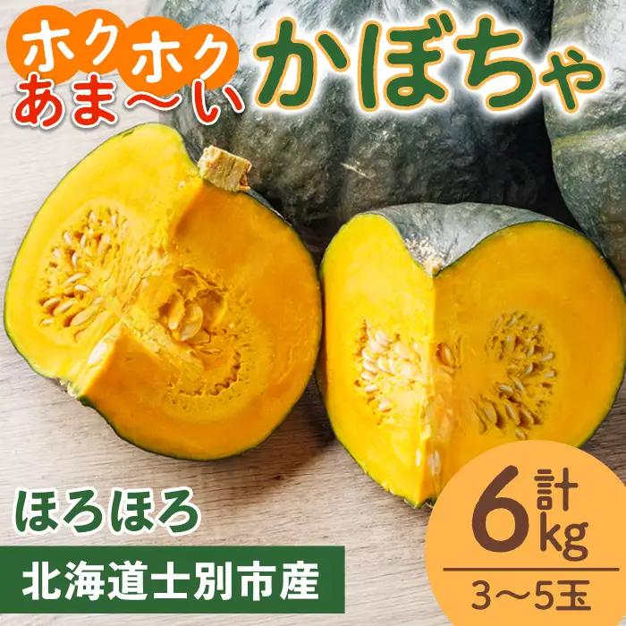 北海道 士別産 かぼちゃ ほろほろ 6kg 10月中旬以降準備ができ次第発送【吉方農園】 A7144