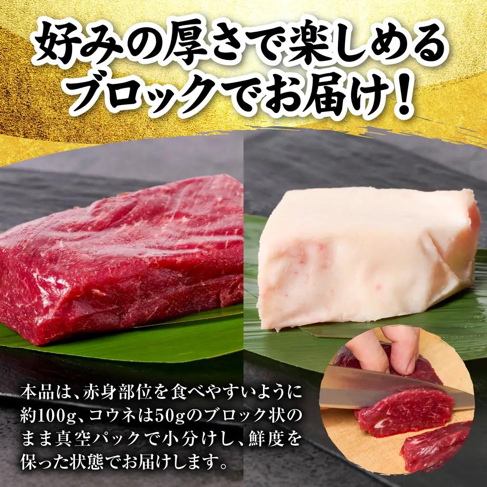 馬肉 国産 熊本肥育 紅白馬刺しセット 合計850g （赤身700g・コウネ150g） 馬刺し 馬肉