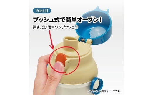 プッシュ式で簡単にオープン