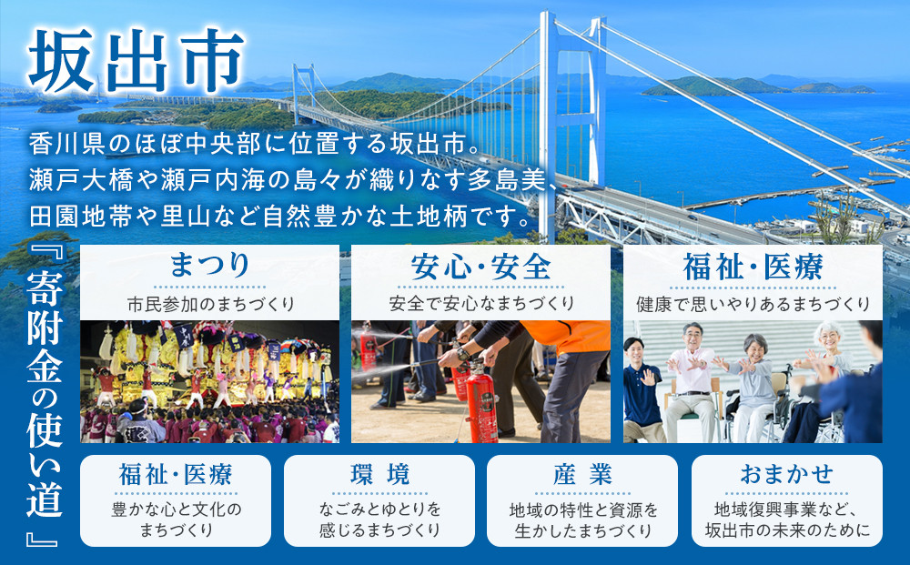 【返礼品なし】坂出市　寄附のみの応援寄附金　3,000円　（返礼品はありません）