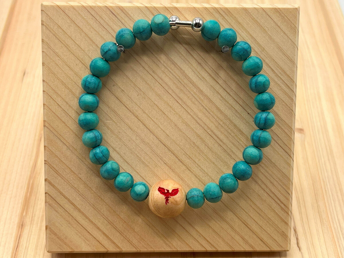 那智の紀州材 桧のアクセサリー ピアス・ブレスレット・チョーカーのセット