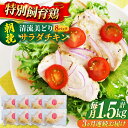 【ふるさと納税】【3回定期便】朝挽き 清流美どり サラダチキン1.5kg（8P） 鶏肉 鶏むね お取り寄せ 岐阜市 / 若鶏の春近[ANDL015]