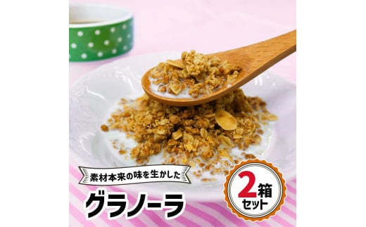 グラノーラ 2箱セット｜シリアル 穀菜食 自然食品 堅果類 全粒オーツ麦 アーモンド 小麦胚芽 クルミ [0245ch]