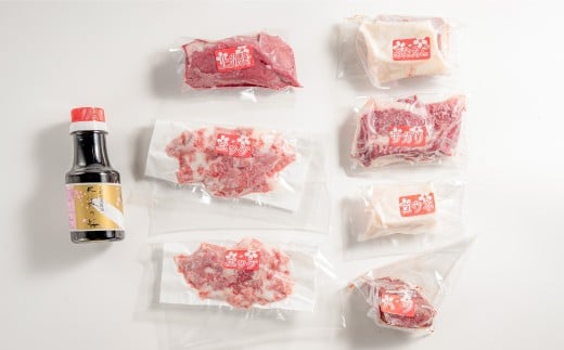 【桜屋】 馬刺し 6種 計540g （専用醤油付き 150ml×1本） 馬刺 馬肉 馬 赤身馬刺し 赤身 コウネ ハツ サガリ フタエゴ 馬刺しユッケ ユッケ 冷凍