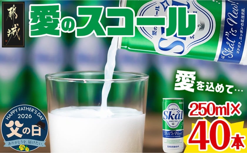 
                  【父の日】『愛』を込めて・・・愛のスコール250ml×40本(2ケース)≪6月18日～21日お届け≫_13-2305-FG_(都城市) 炭酸飲料 スコール 250ml 20本 2ケース
                