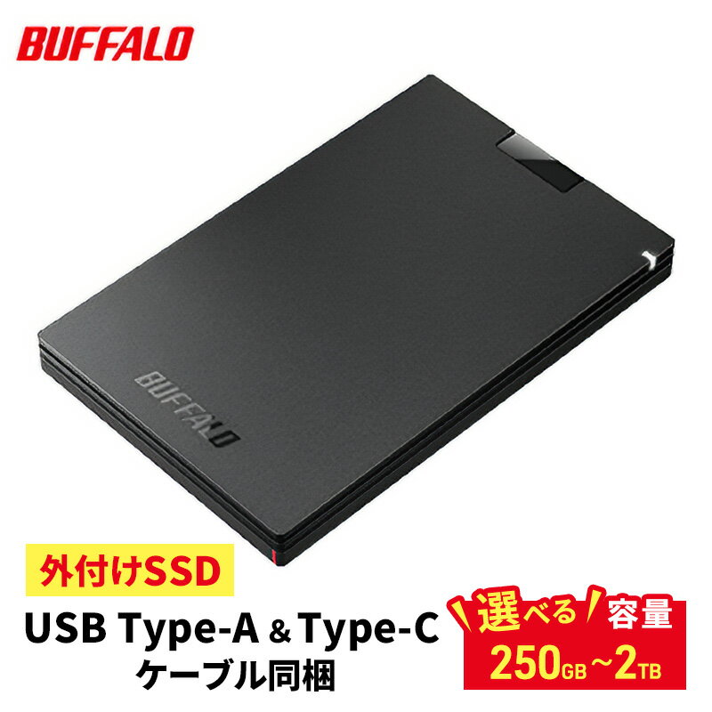 【ふるさと納税】【選べる容量】BUFFALO ポータブルSSD 250GB 500GB 1TB 2TB 外付けSSD コンパクト 持ち運び 外付け SSD 家電 バッファロー PC周辺機器 愛知県 日進市