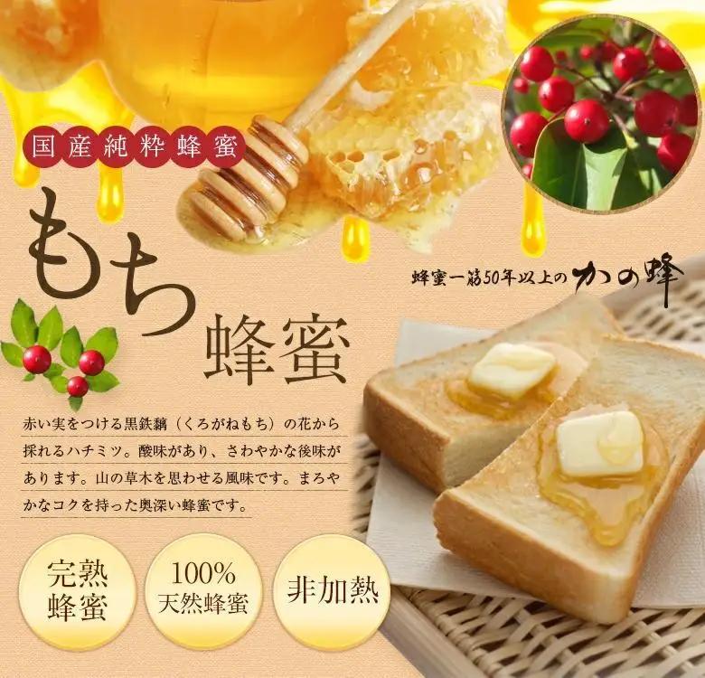 【全3回】 定期便 かの蜂 国産 もち蜂蜜 合計3kg（とんがり容器1kgを毎月1本お届け）　024-T017 