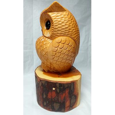 ふるさと納税 高山市 飛騨一位一刀彫　招福福来郎(特大) e108 |  | 01